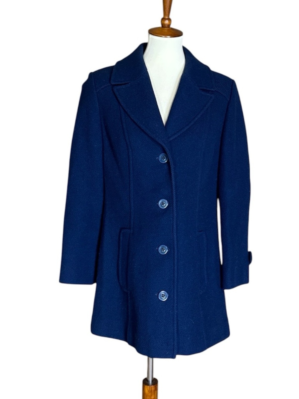 Vintage Pendleton navy blue 100% virgin wool peacoat Made in USA